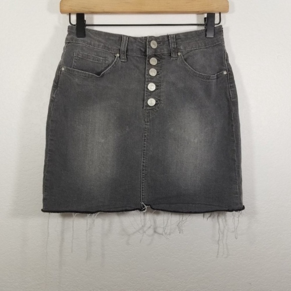 PacSun Button Fly Stretch‎ Denim Mini Skirt size 25